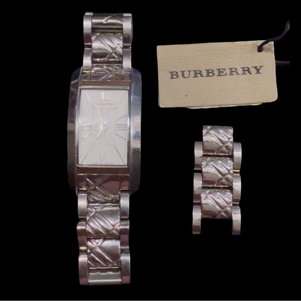 Burberry Silver Geometric Dial Watch - Picture 8 of 12